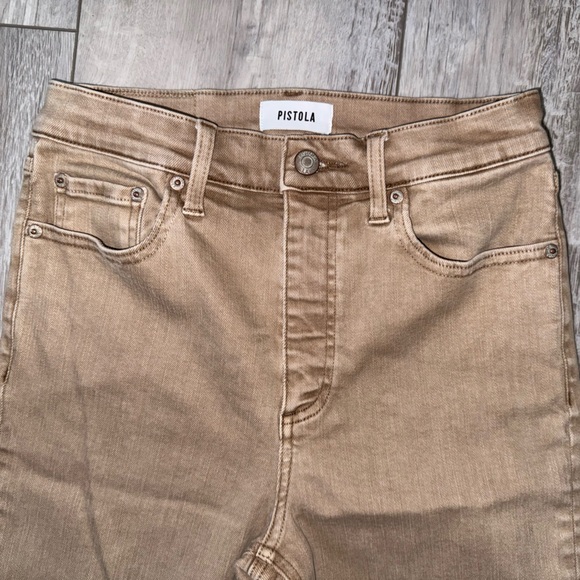 PISTOLA Khaki High Rise Straight Jeans size 26 - Picture 3 of 7